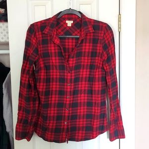 Women's Plaid J Crew Shirt